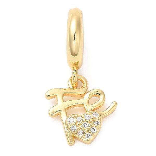 Brass Micro Pave Cubic Zirconia Pendants