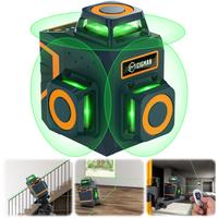 CIGMAN 3x360° Self Leveling Line Laser Level Cross Line for Wall Hanging Picture Frame Leveling, Rechargeable Battery, Remot...