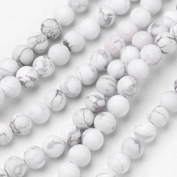 Natural Howlite Beads Strands