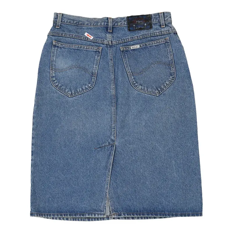Rifle Mini Denim Skirt - 31W UK 12 Blue Cotton