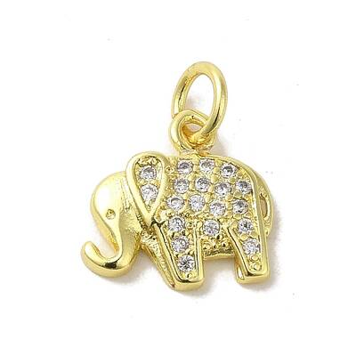 Real 18K Gold Plated Brass Pave Cubic Zirconia Pendants