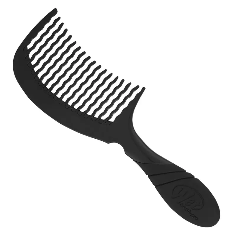Spazzola bagnata districante - Pro pettine in plastica per capelli nero districante