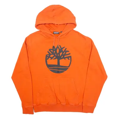 TIMBERLAND Mens Orange Hoodie M