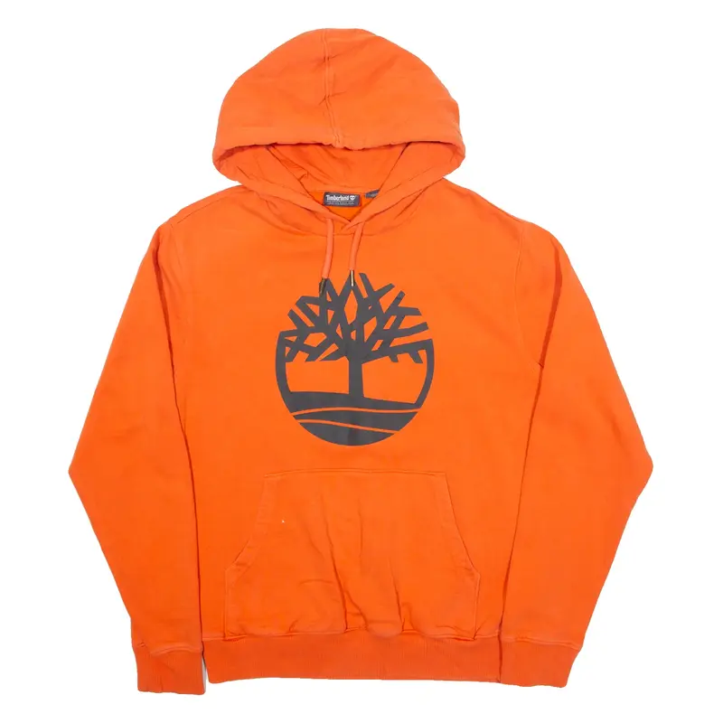 TIMBERLAND Mens Orange Hoodie M