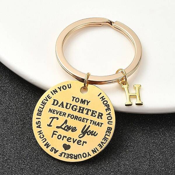 Valentine's Day Brass & 201 Stainless Steel Keychain