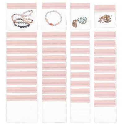 40Pcs 4 Styles Plastic Self-Adhesive Packing Bags