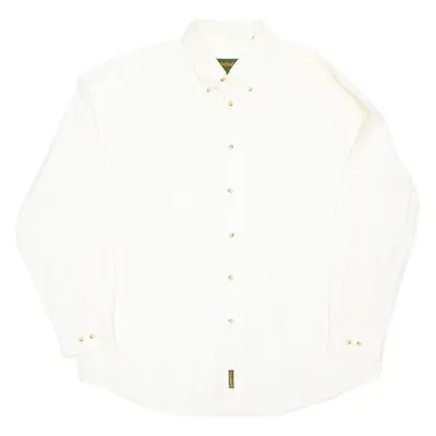 TIMBERLAND Mens Plain Shirt Yellow Long Sleeve L