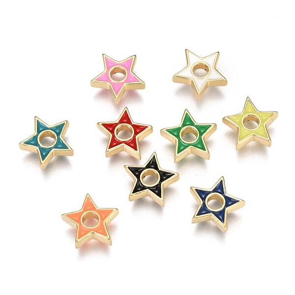 Brass Enamel Beads