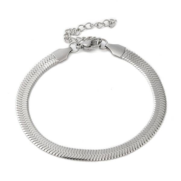 Non-Tarnish 304 Stainless Steel Herringbone Chain Bracelet for Men Women