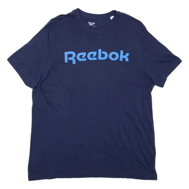 REEBOK Mens T-Shirt Blue XL