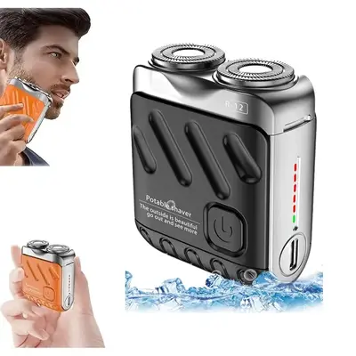 Lightweight Mini Luggage Electric Shavers for Men, New Beard Shaver Portable Suitcase Design, Electric Razor, USB Rechargeabl...
