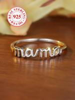 S925 Sterling Silver Letter Designed Ring for Women, Fashion Jewelry for Party, Daily Decor, Trendy All-match & Exquisite Jew...
