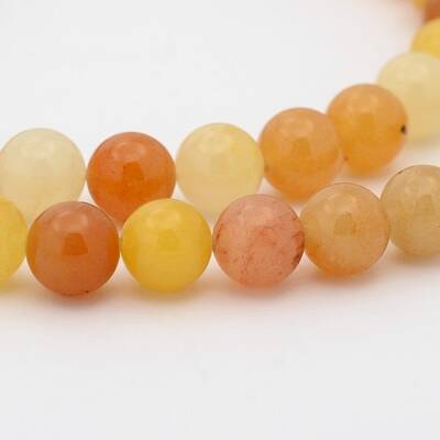 Natural Topaz Jade Round Bead Strands
