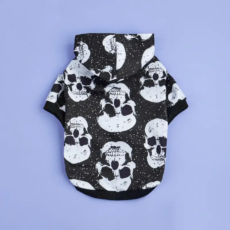 Dog Hoodie, Cute Skull Print Pet Clothes, Pet Clothing for Small Medium Dogs & Cats, Dog & Cat Clothing Supplies, Christmas G...