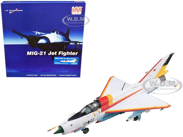 Mikoyan-Gurevich MIG-21SPS The White Shark Fighter Aircraft 22+02 JG-1 Drewitz Air Base Germany (1990) Air Power Series 1/72 ...