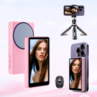 Magnetic 1080P Rear Camera Selfie Monitor Portable Selfie Monitor Screen Wireless Phone Vlog Live Stream Monitor for iOS Andr...
