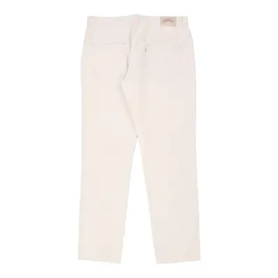 Les Copains Trousers - 37W 34L White Cotton