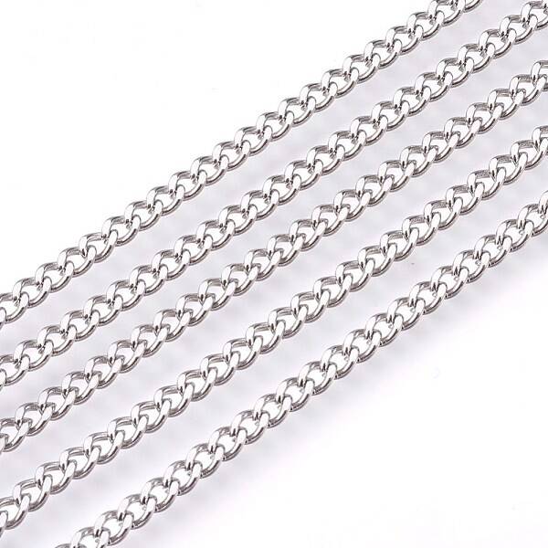 Non-Tarnish 3.28 Feet 201 Stainless Steel Curb Chains