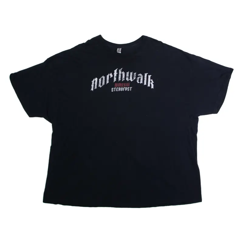 GILDAN Northwalk Steadfast Mens Band T-Shirt Black Crew Neck 5XL