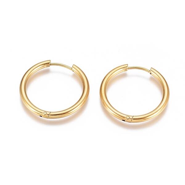 Ion Plating(IP) 304 Stainless Steel Huggie Hoop Earrings