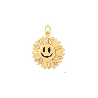 Brass Micro Pave Cubic Zirconia Pendants