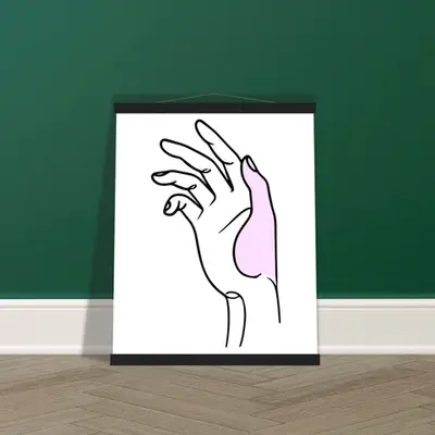 Vibrant Touch - Hand Art Print with Magnetic Hanger