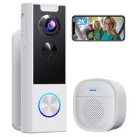 Video Doorbell Camera Wireless with Chime, 2K Live View, Instant Alert, Human Detection, Battery Powered, 2-Way Audio, Night ...