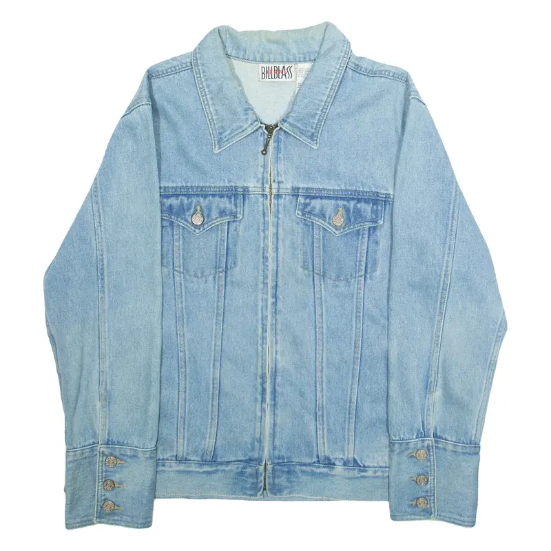 BILL BLASS Mens Denim Jacket Blue XL