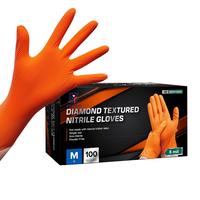 GP Craft 8Mil Orange Diamond Textured Gloves （ Automotive Plumbing Warehouse / Hand Protection /Safety Gloves ) Industrial ...