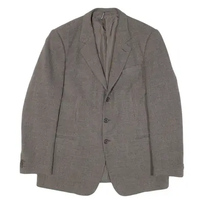 GIORGIO ARMANI Mens Blazer Jacket Brown Knit Wool XL