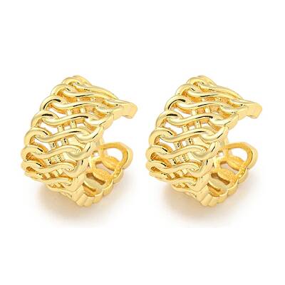 Brass Cuff Earrings