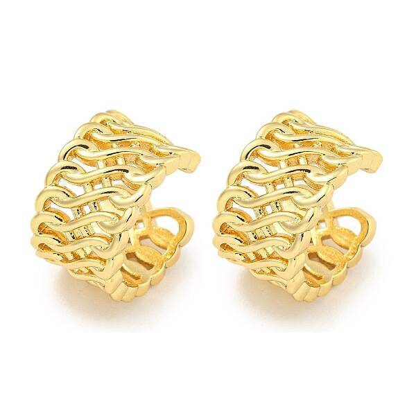 Brass Cuff Earrings