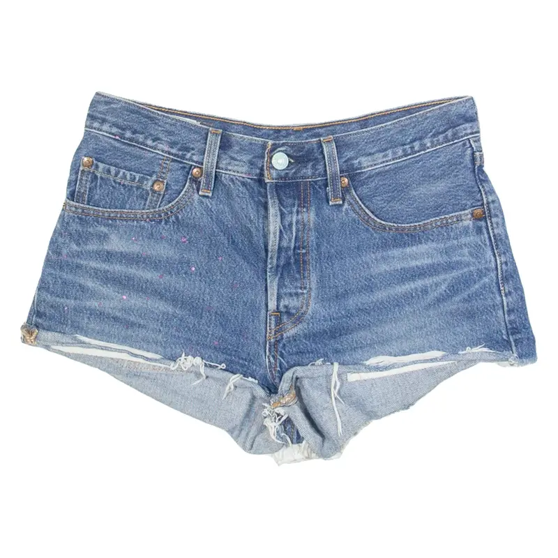 LEVI'S Extreme Short Womens Denim Shorts Blue M W30