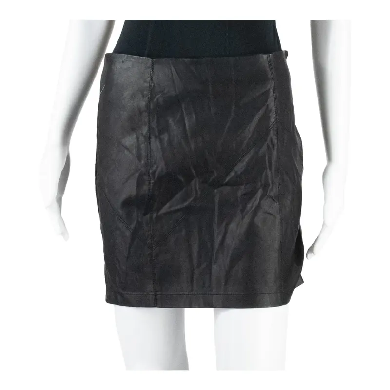 NOISY MAY Faux Leather Womens Pencil Skirt Black Short S