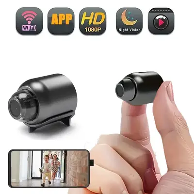 Mini Camera, WiFi Wireless Smart Home Network Camera, Indoor Security Monitoring Night Vision Camera, Audio Recorder for Home...