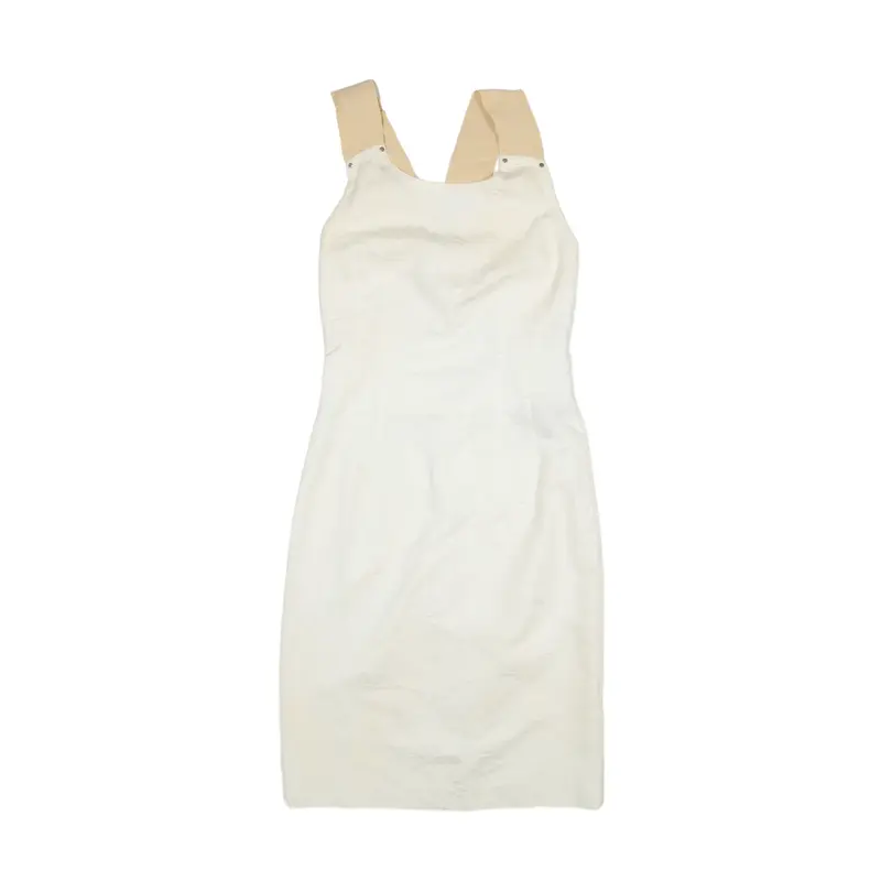 SPORTMAX Mini Dress White Floral Sleeveless Short Womens UK 4