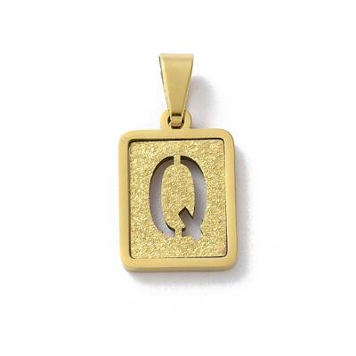 304 Stainless Steel Alphabet Pendants