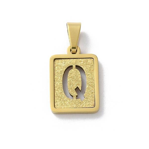 304 Stainless Steel Alphabet Pendants
