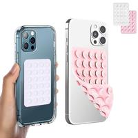 Silicone Suction Cup Phone Case Mount, 2 Count Double Sided Phone Holder Mount, Hands-Free Strong Grip Holder for Selfies and...
