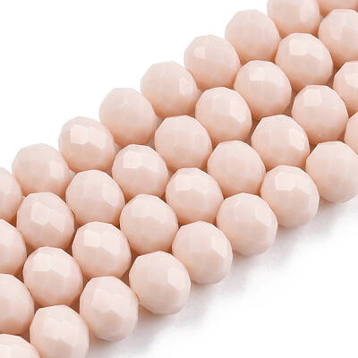 Opaque Solid Color Glass Beads Strands