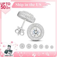 Outdoorfun Ucciyo - [Unisex] S925 Synthetic Moissanite Earrings Earrings Jewelry Perfect Birthday Mother's Day Gift Men and W...