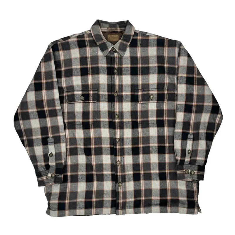 St. Johns Bay Checked Overshirt - XL Multicoloured Cotton