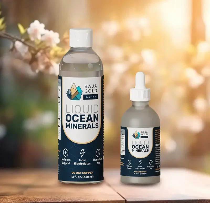 Baja Gold Liquid Ocean Trace Mineral Drops - Ionic Electrolytes Mineral Drops for Drinking Water & Food Flavor Enhancement - ...