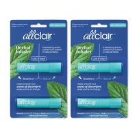 Allclair Herbal Inhaler (4-Pack) - All-Natural Remedy for Motion Sickness, Morning Sickness, Stress, and Queasiness - Fast Ac...