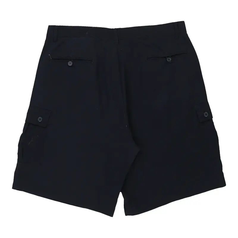 Gold Short Cargo Shorts - 36W 9L Navy Cotton