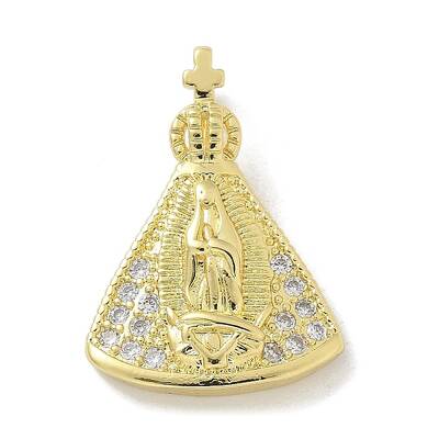 Brass Micro Pave Clear Cubic Zirconia Pendants