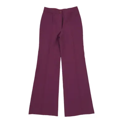 Les Copains Flared Trousers - 28W UK 8 Purple Cotton | Size: UK 8