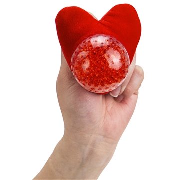 100 Promotional Stress Buster Heart - Gel Filled & Plush