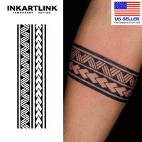 INKARTLINK Tattoo Tech, 2 Sheets Large Semi Permanent Tattoo, Adult Art Design Temporary Tattoos, Lasts 1-2 Weeks, Waterproof...