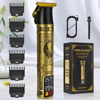 Electric Hair Trimmer, 1 Set including 2 Counts Vintage Style Hair Clipper Trimmer & 6 Counts Limit Comb & 1 Count Cleaning...